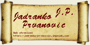 Jadranko Prvanović vizit kartica